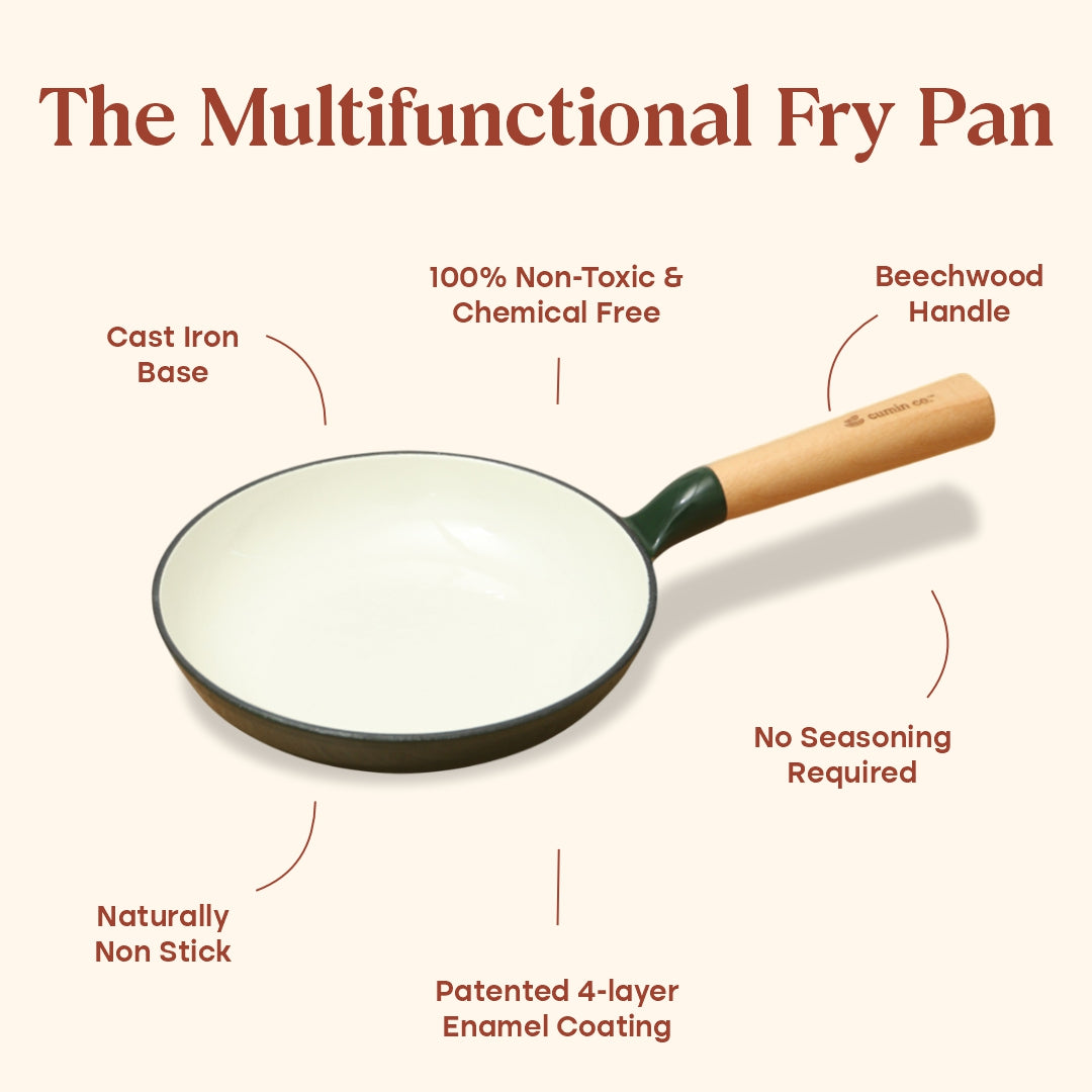 No. 8 Enamel Cast Iron Pan