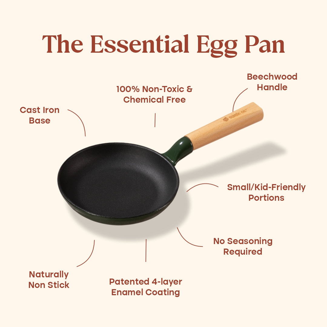 No. 6 Enamel Coated Cast Iron Pan