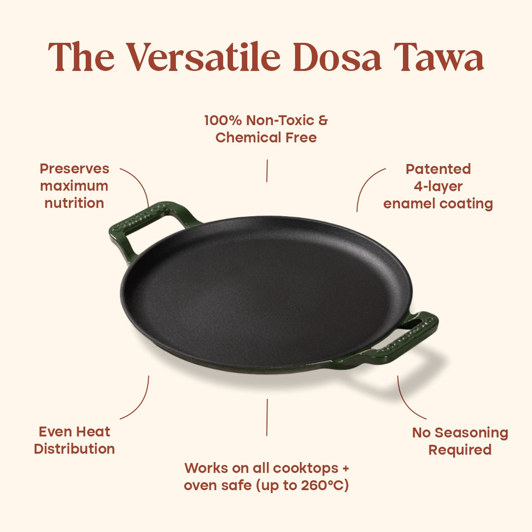 No. 11 Enamel Cast Iron Dosa Tawa (28cm)
