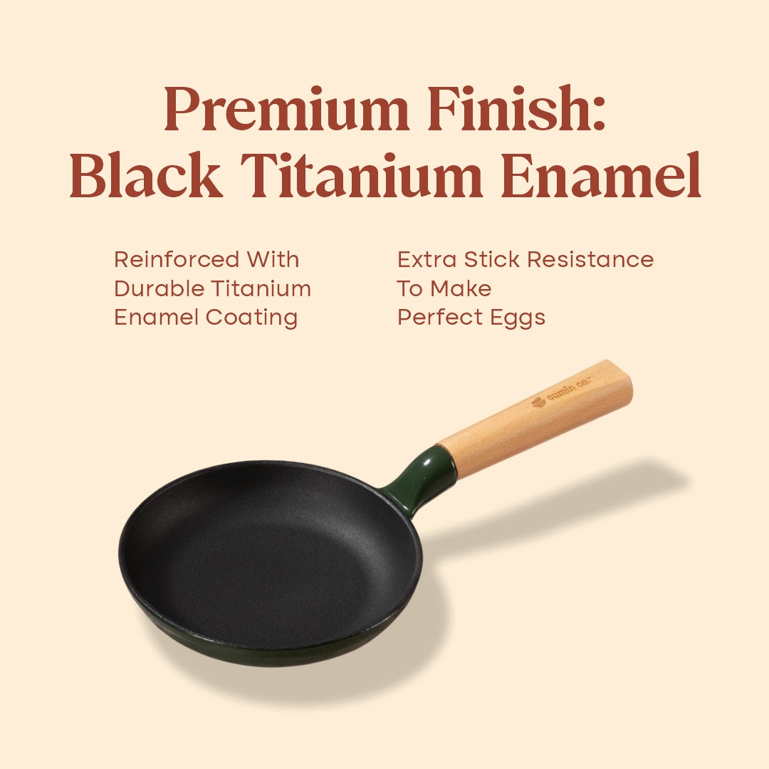 No. 6 Enamel Coated Cast Iron Pan