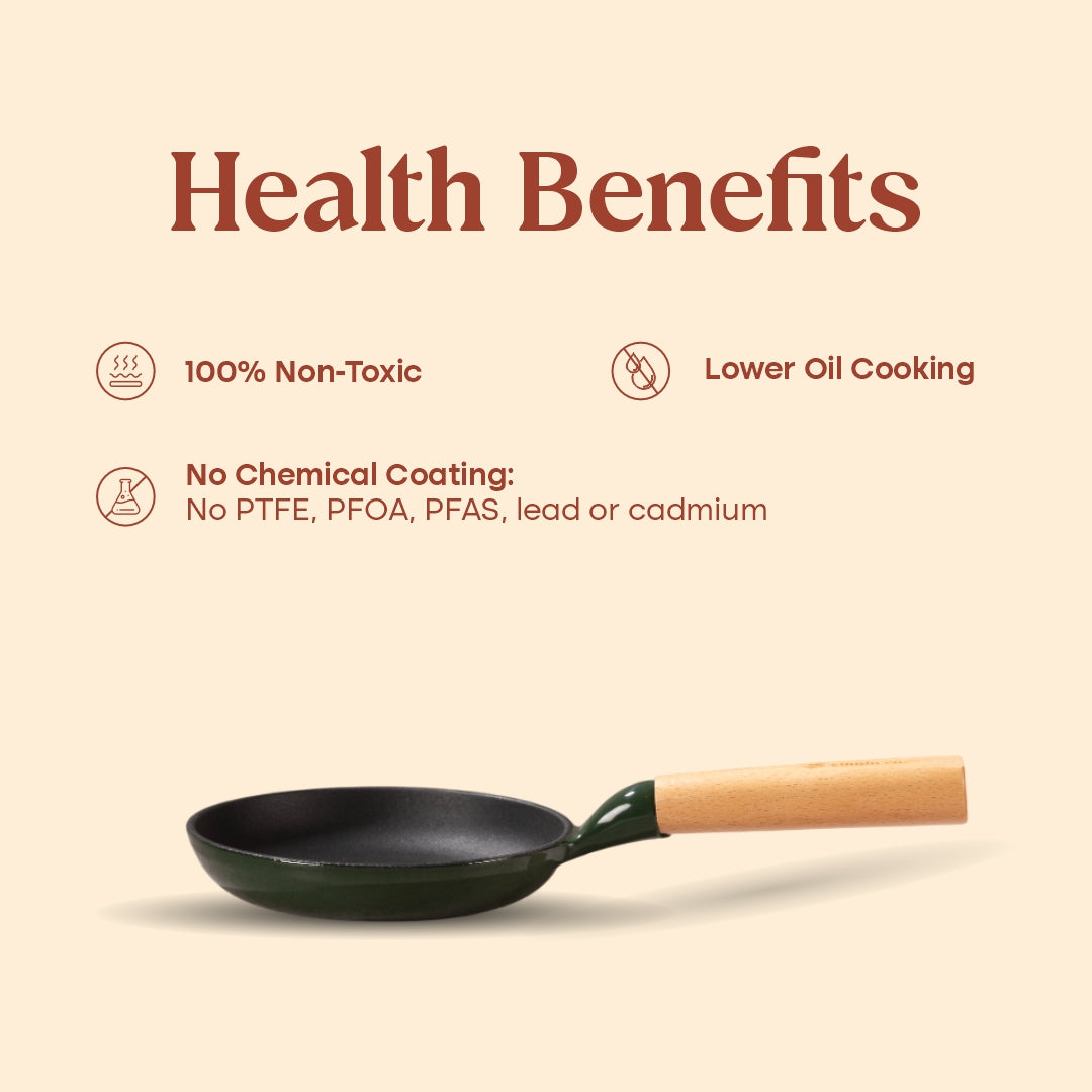 No. 6 Enamel Coated Cast Iron Pan