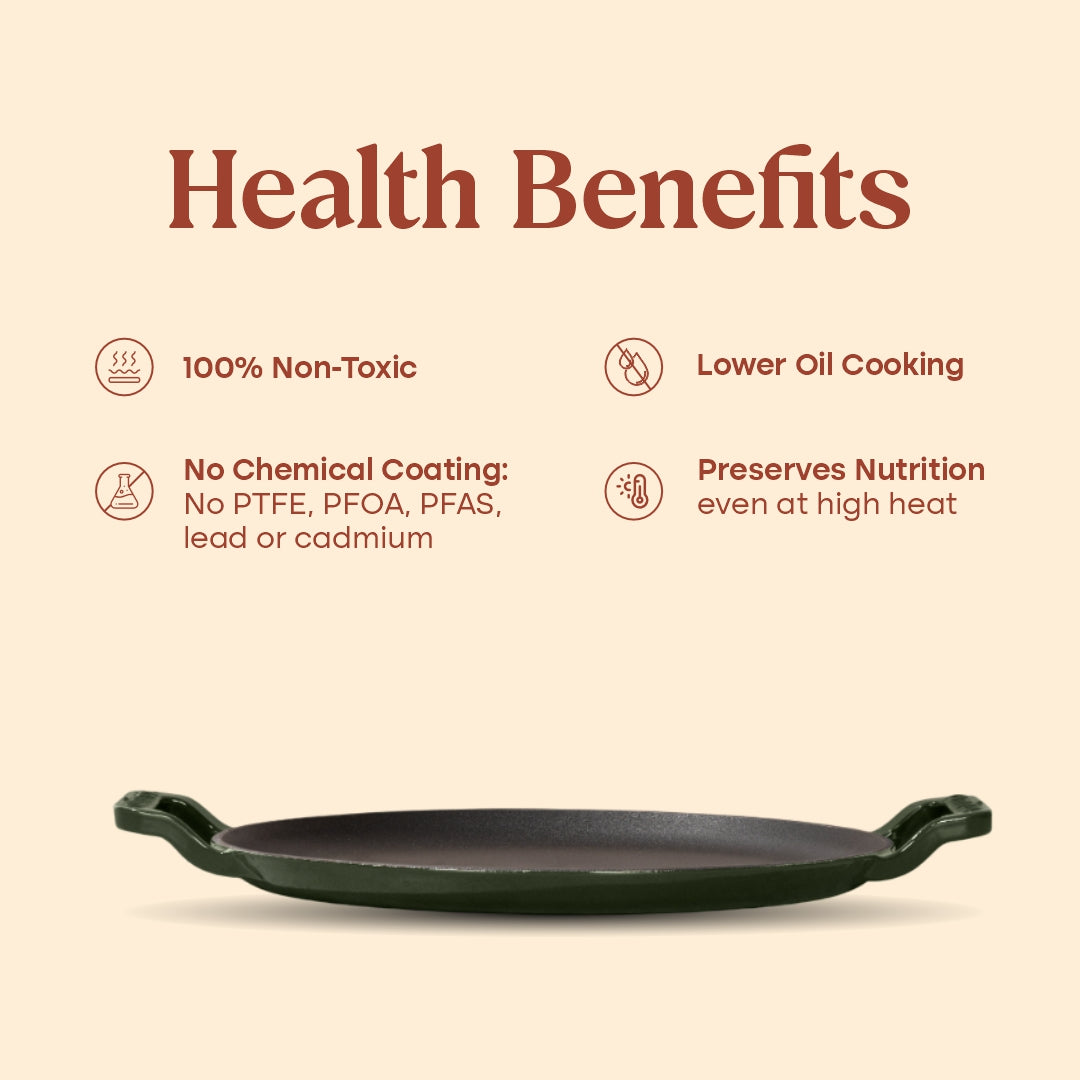 No. 11 Enamel Cast Iron Dosa Tawa (28cm)