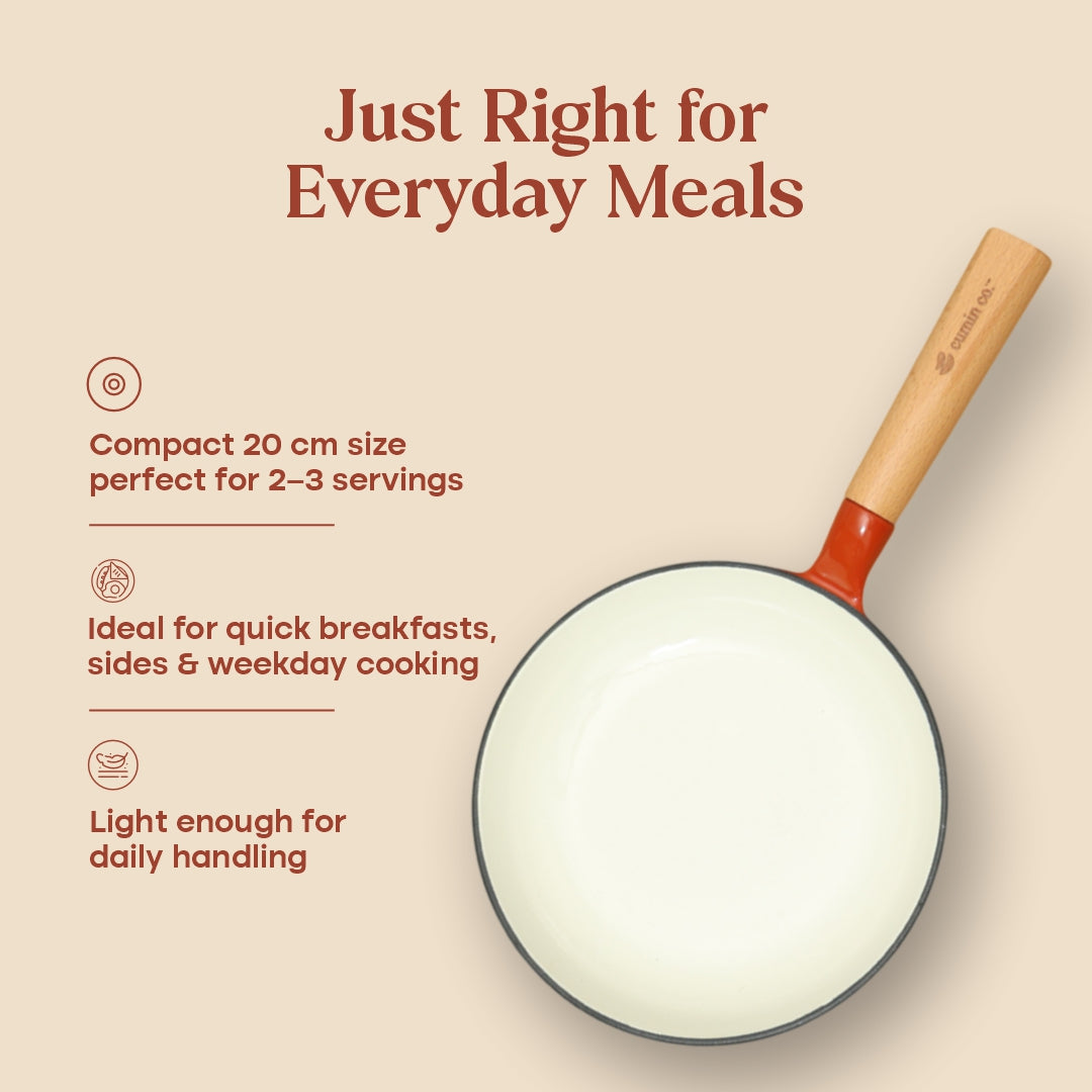 No. 8 Enamel Cast Iron Pan