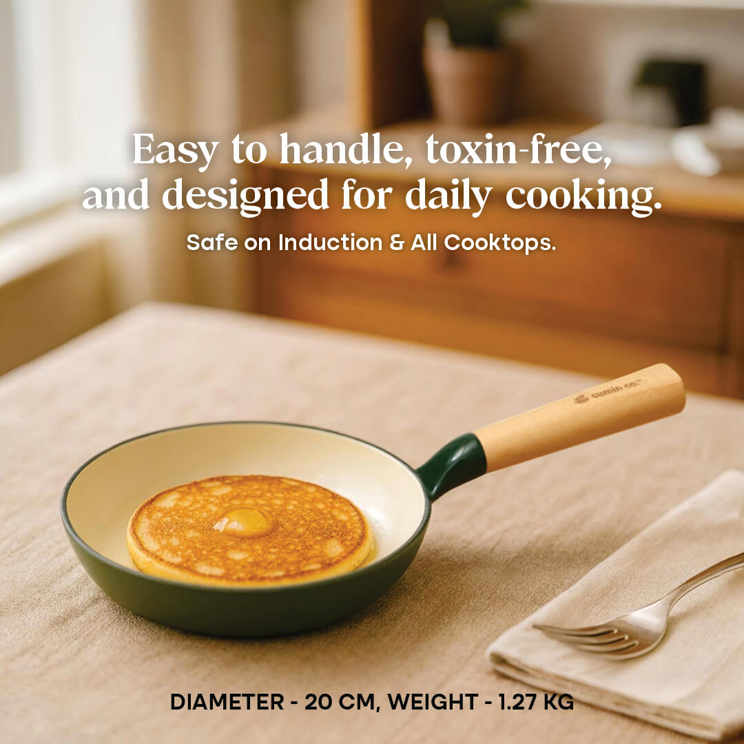 No. 8 Enamel Cast Iron Pan