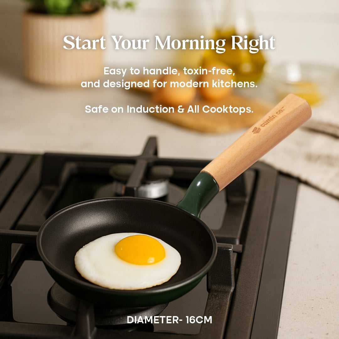 No. 6 Enamel Coated Cast Iron Pan