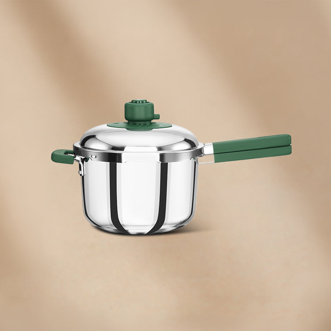 Treble Tri-Ply Pressure Cooker (5.5L) Moringa Green (Steel)