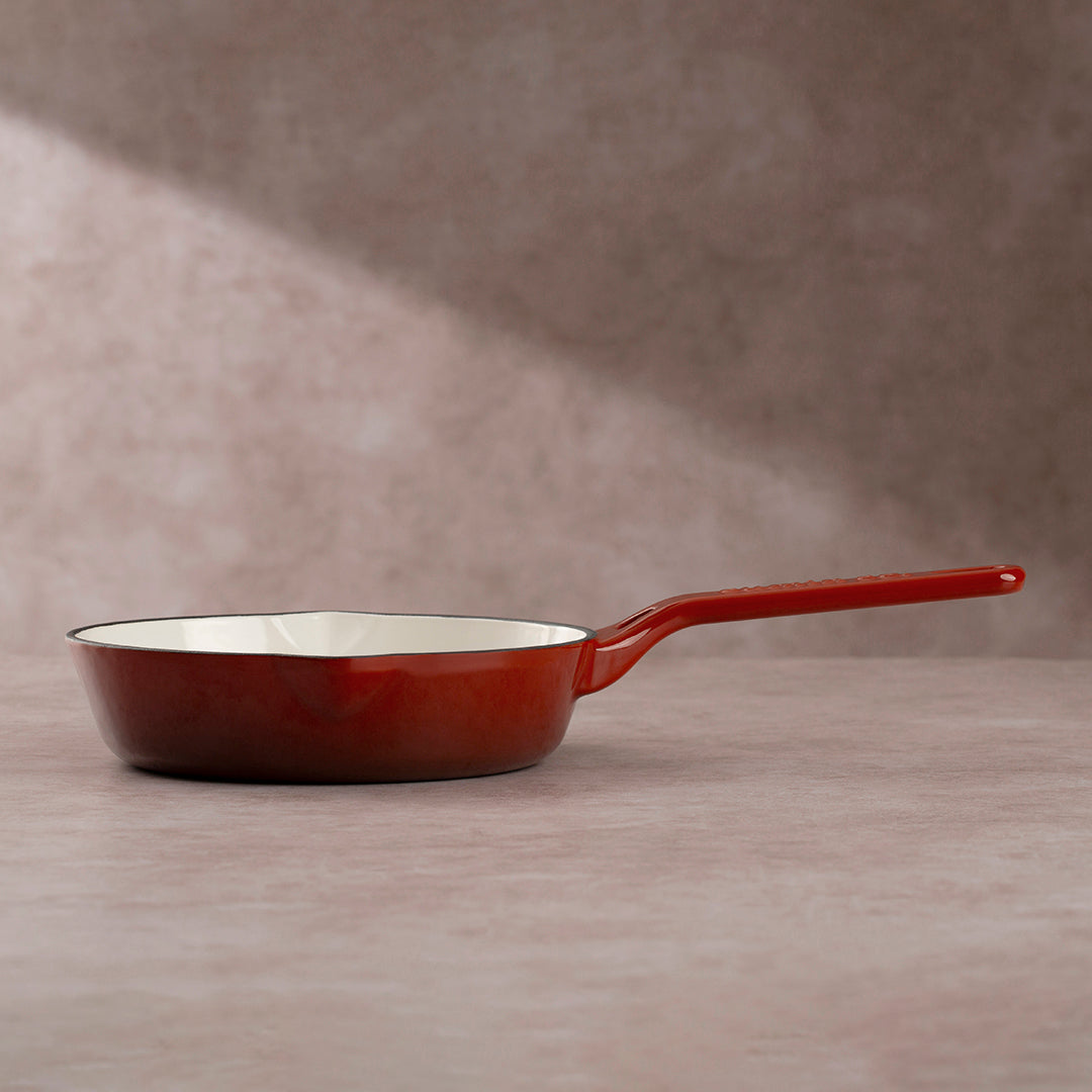 No. 8 Enamel Coated Cast Iron Pan