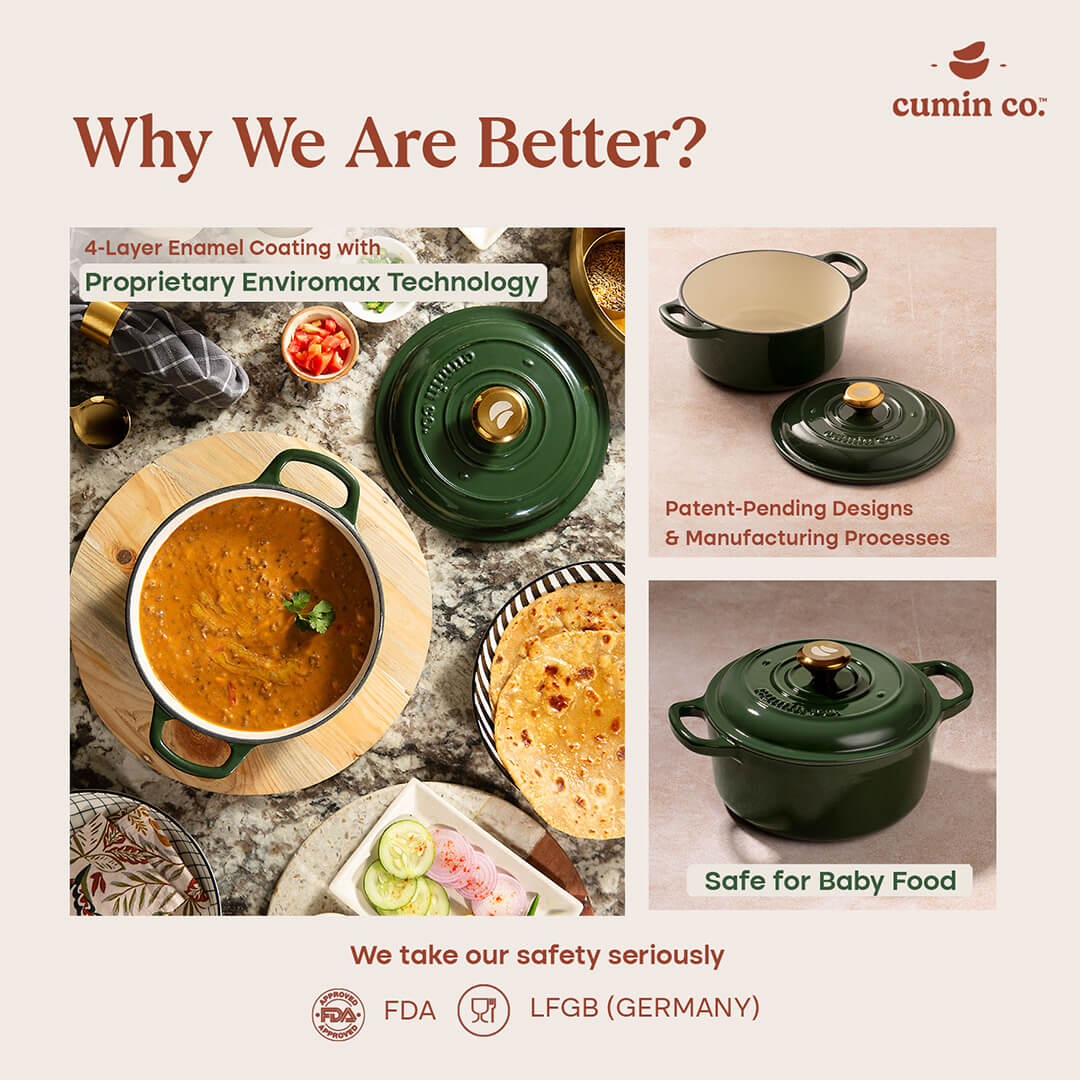 No. 8 Enamel Cast Iron Dutch Oven (2.2L)