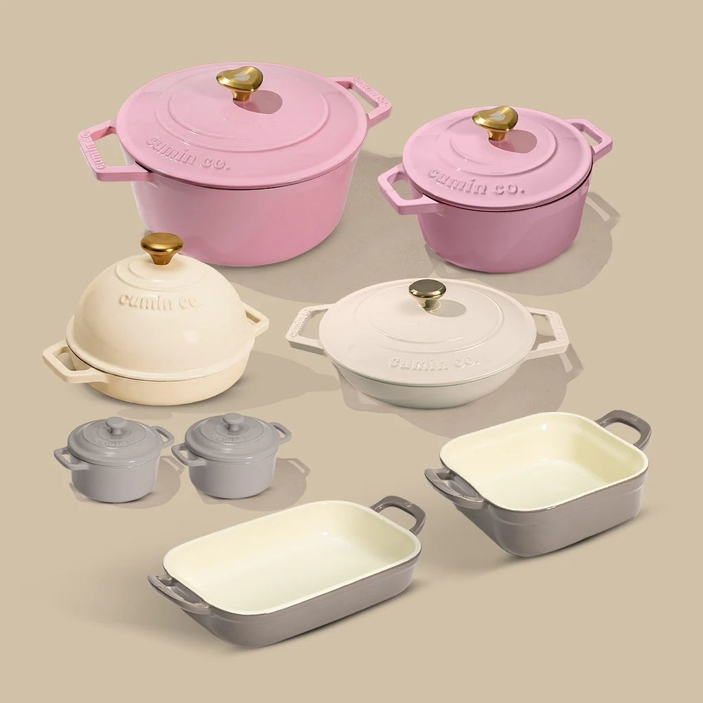Enamel Dutch Oven Set, Bread Oven, Braiser, Baking Trays, Mini