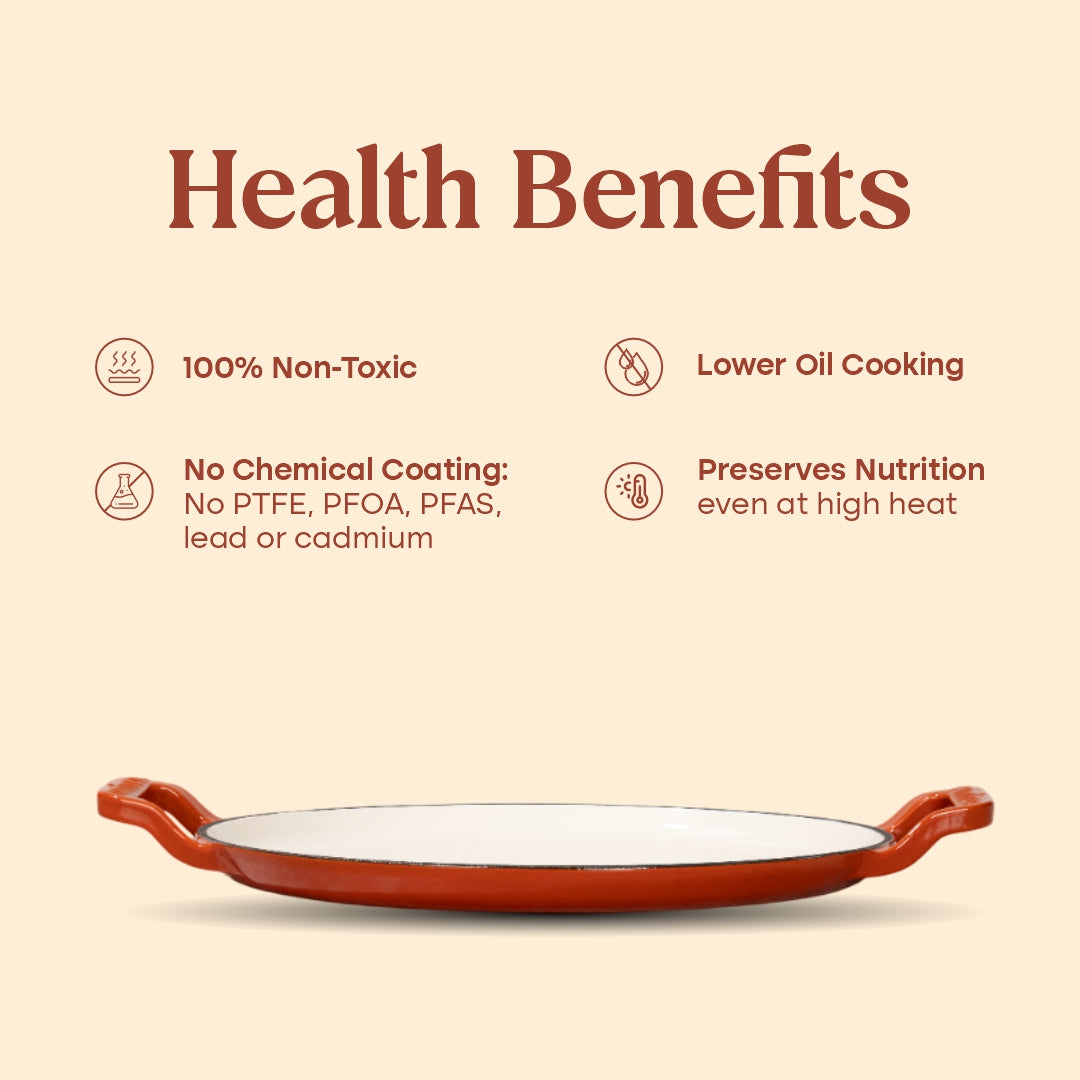 No. 11 Enamel Cast Iron Dosa Tawa (28cm)
