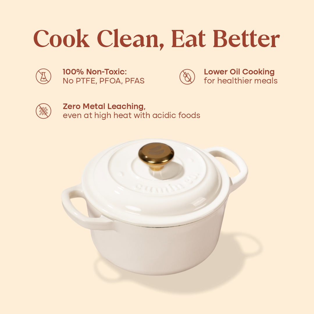 No. 6 Enamel Cast Iron Dutch Oven (1.2L)