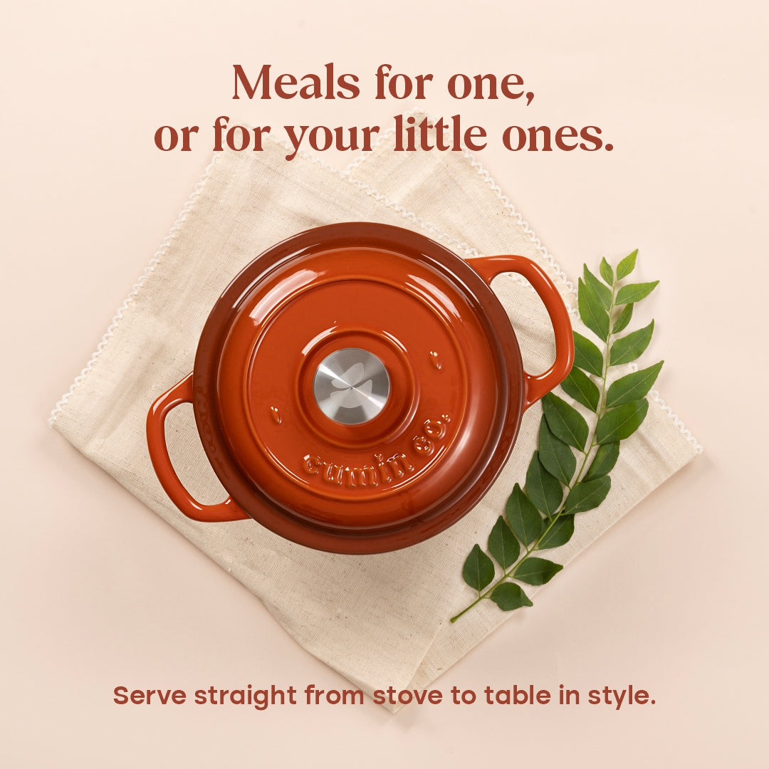 No. 6 Enamel Cast Iron Dutch Oven (1.2L)