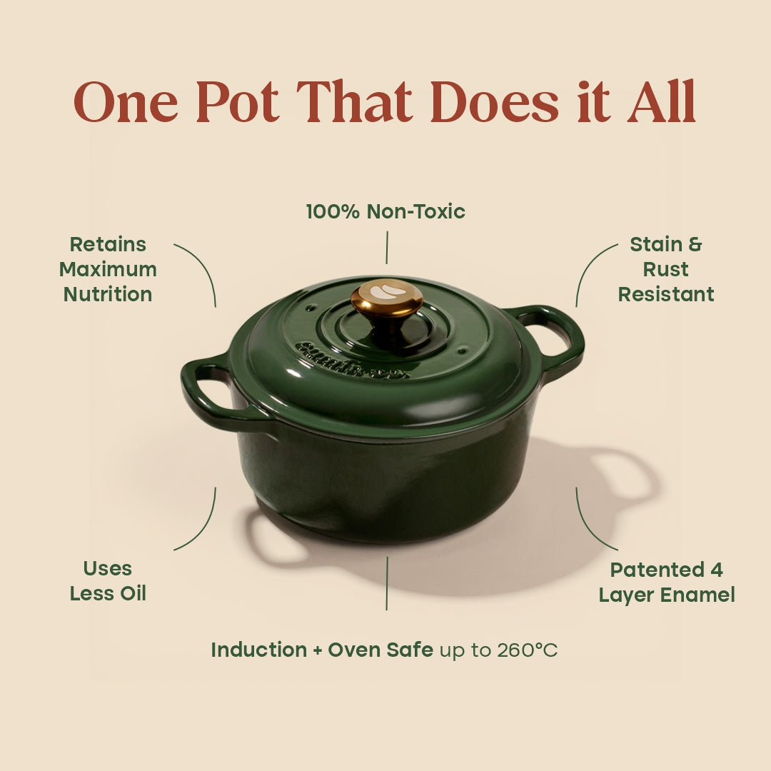 No. 8 Enamel Coated Dutch Oven