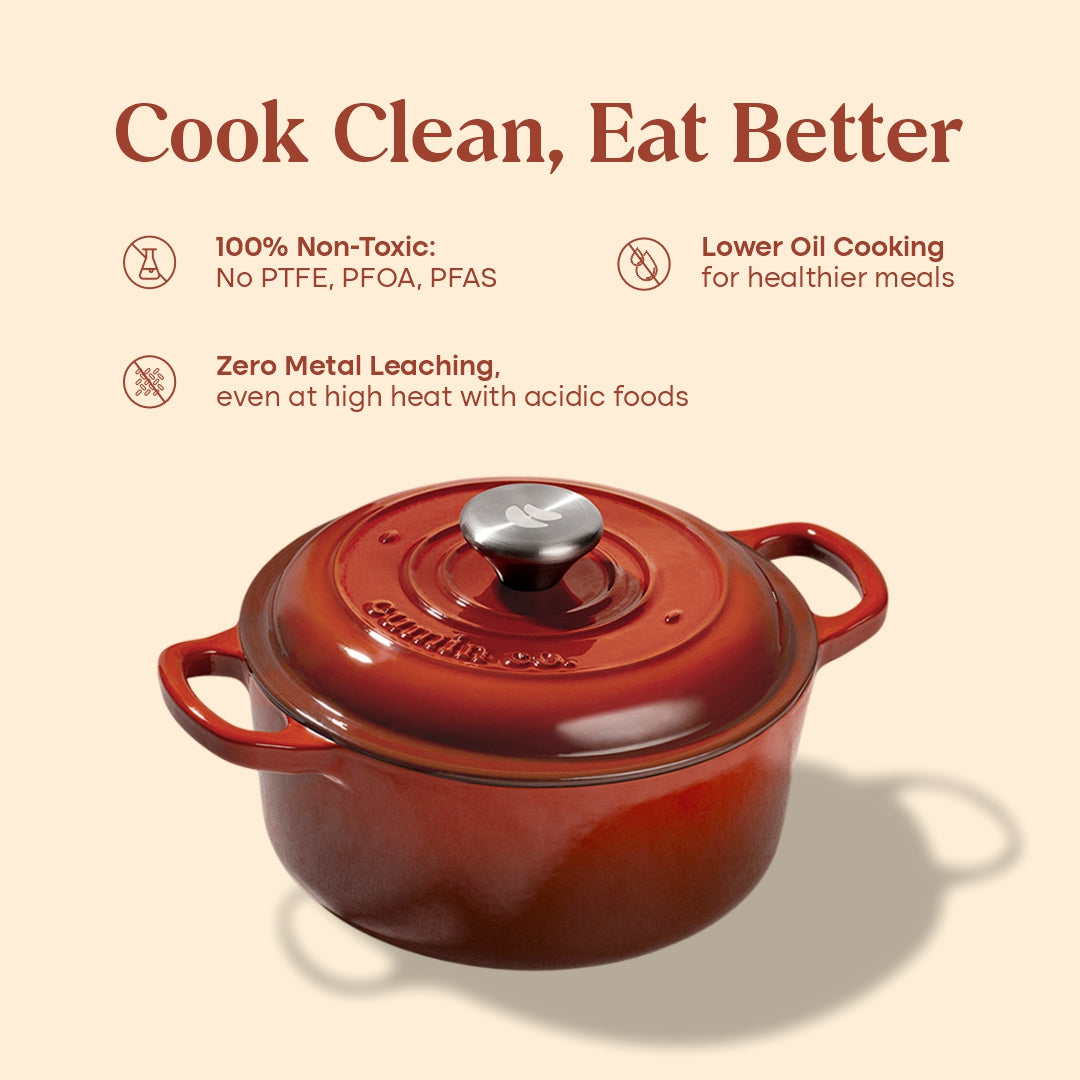 No. 8 Enamel Coated Dutch Oven