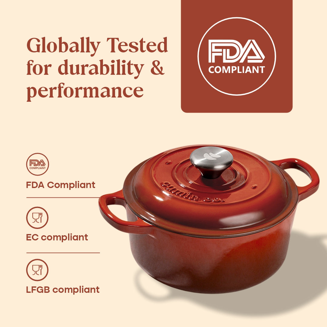 No. 8 Enamel Coated Dutch Oven