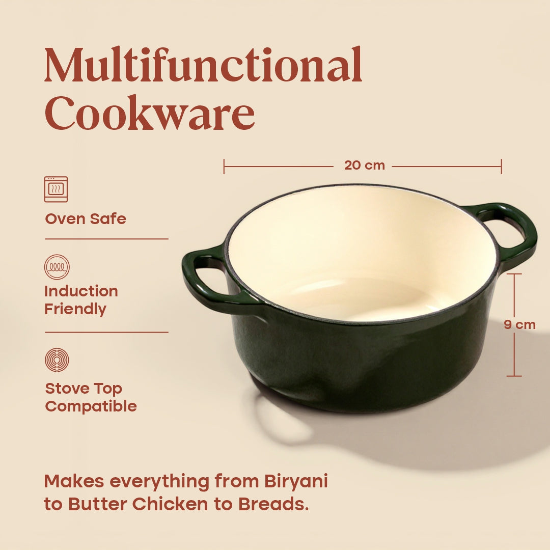 No. 8 Enamel Cast Iron Dutch Oven (2.2L)