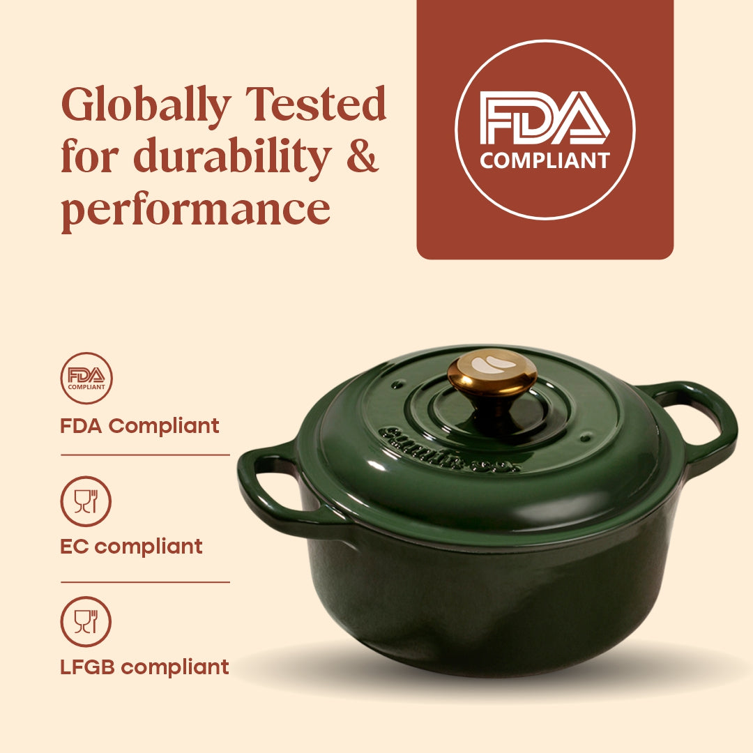 No. 8 Enamel Cast Iron Dutch Oven (2.2L)