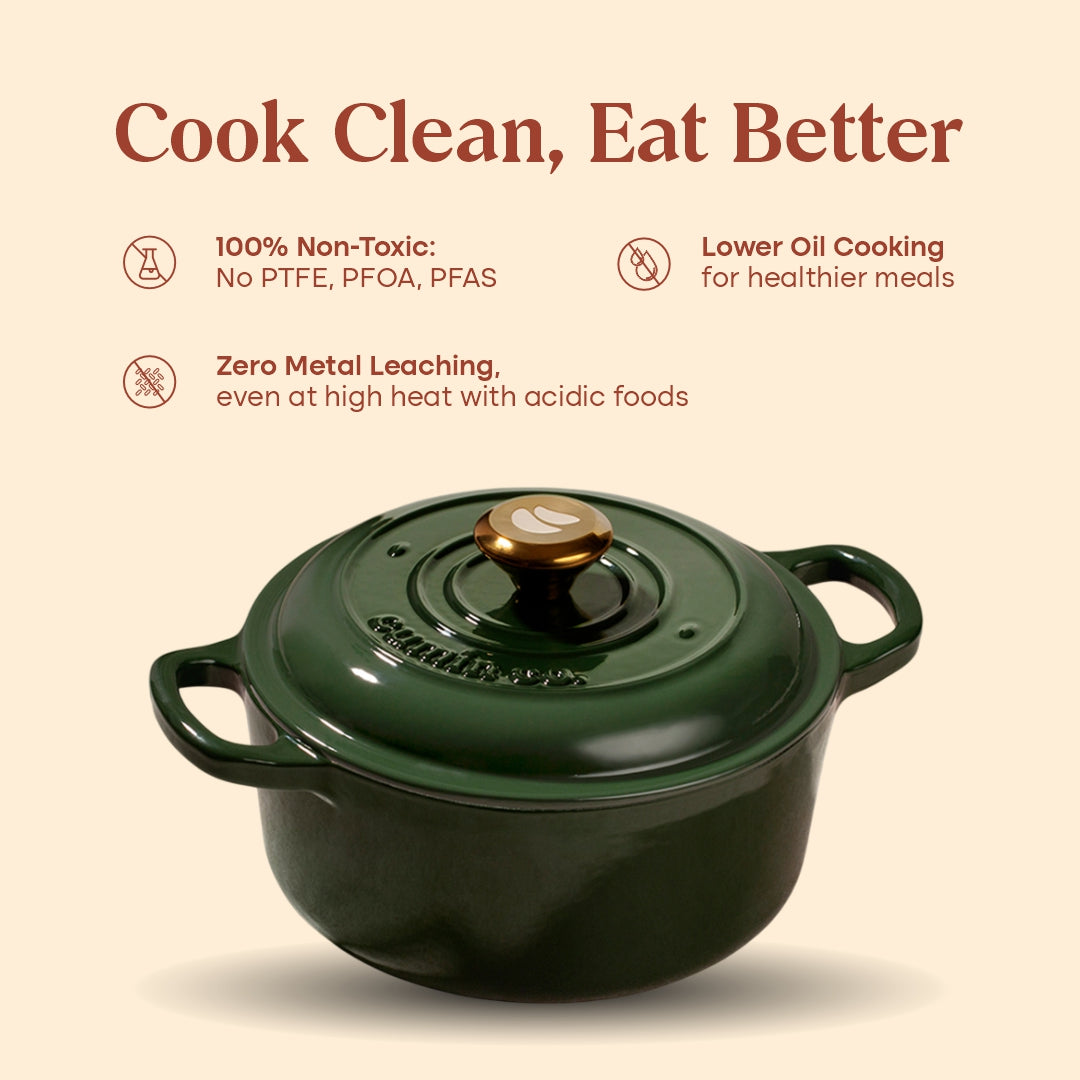 No. 8 Enamel Cast Iron Dutch Oven (2.2L)