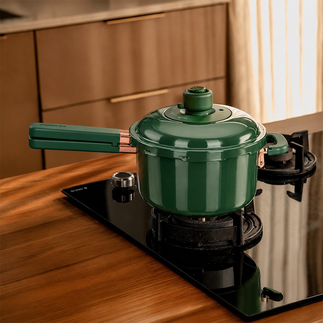 Treble Tri-Ply Pressure Cooker (5.5L) Moringa Green (Solid)