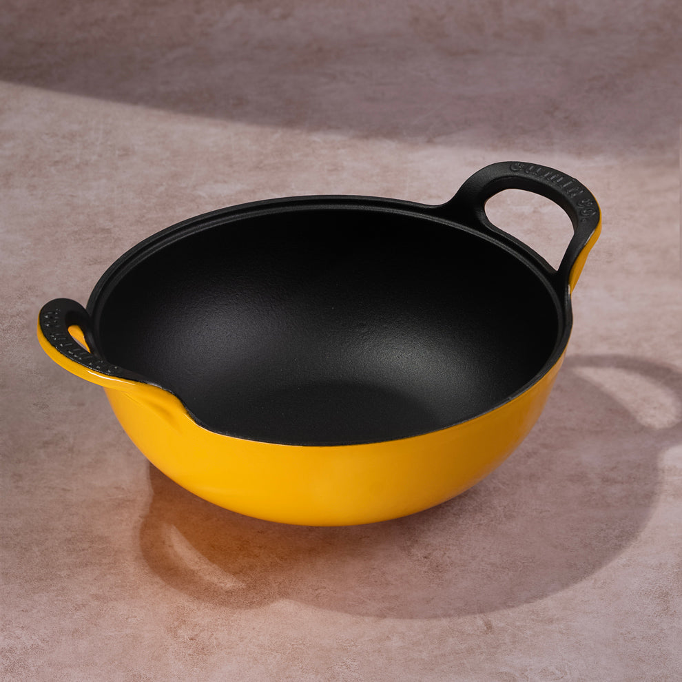 No. 10 Enamel Coated Cast Iron Kadai