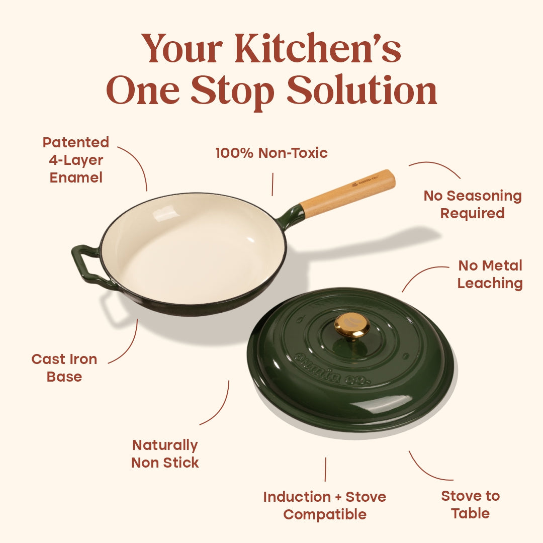 No. 10 Enamel Cast Iron Pan