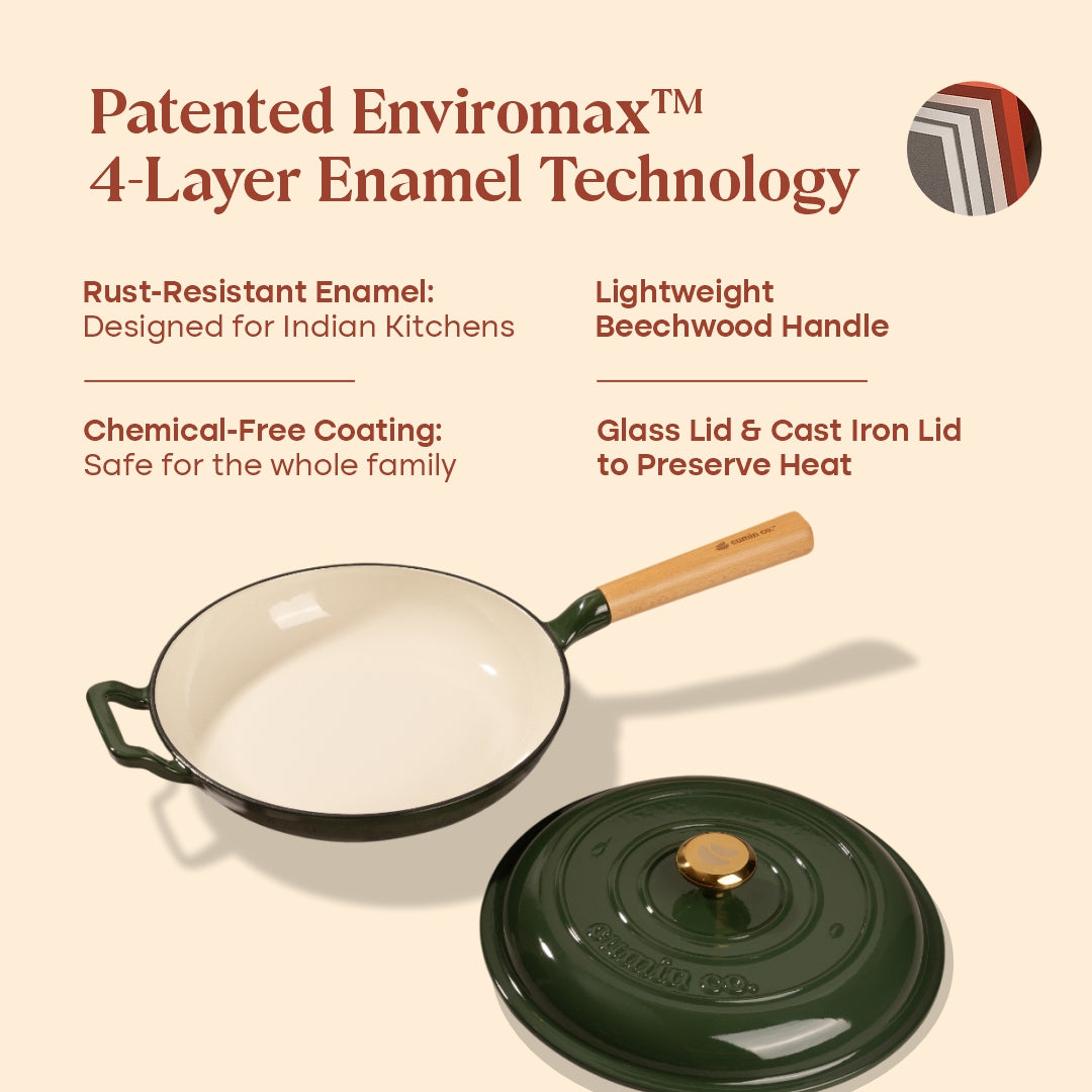 No. 10 Enamel Cast Iron Pan