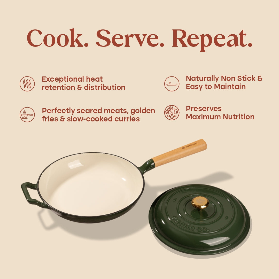 No. 10 Enamel Cast Iron Pan
