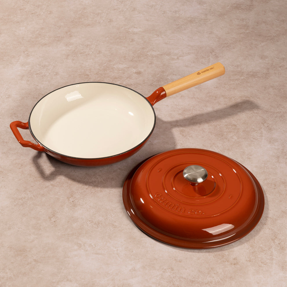 No. 10 Enamel Cast Iron Pan