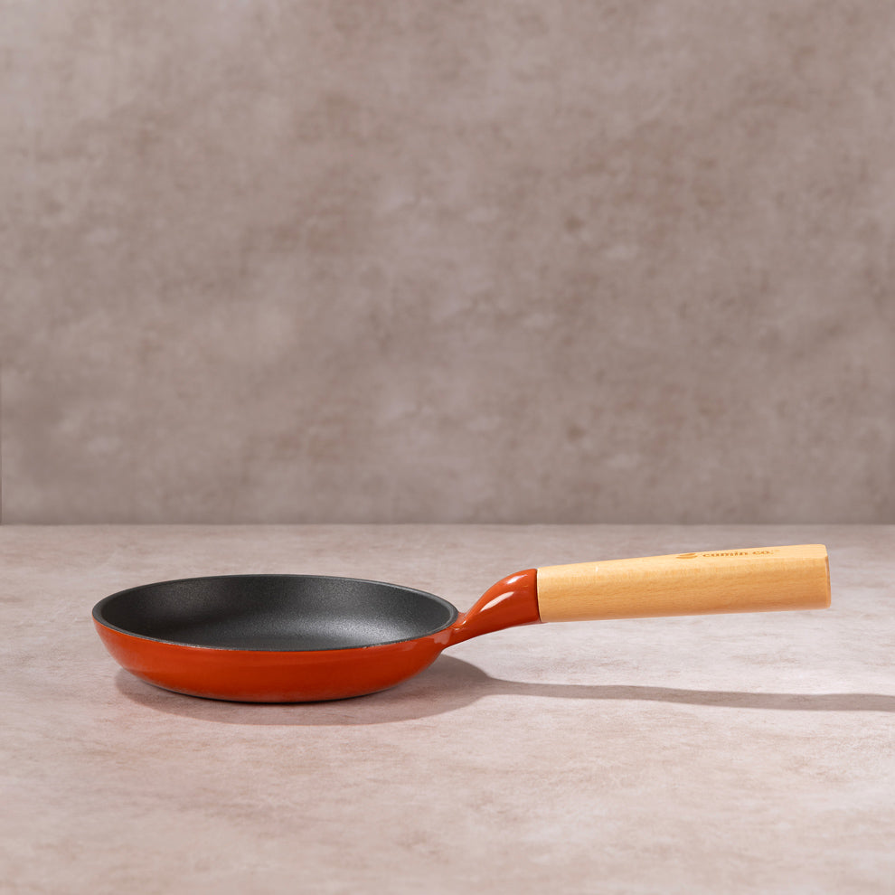 No. 6 Enamel Coated Cast Iron Pan