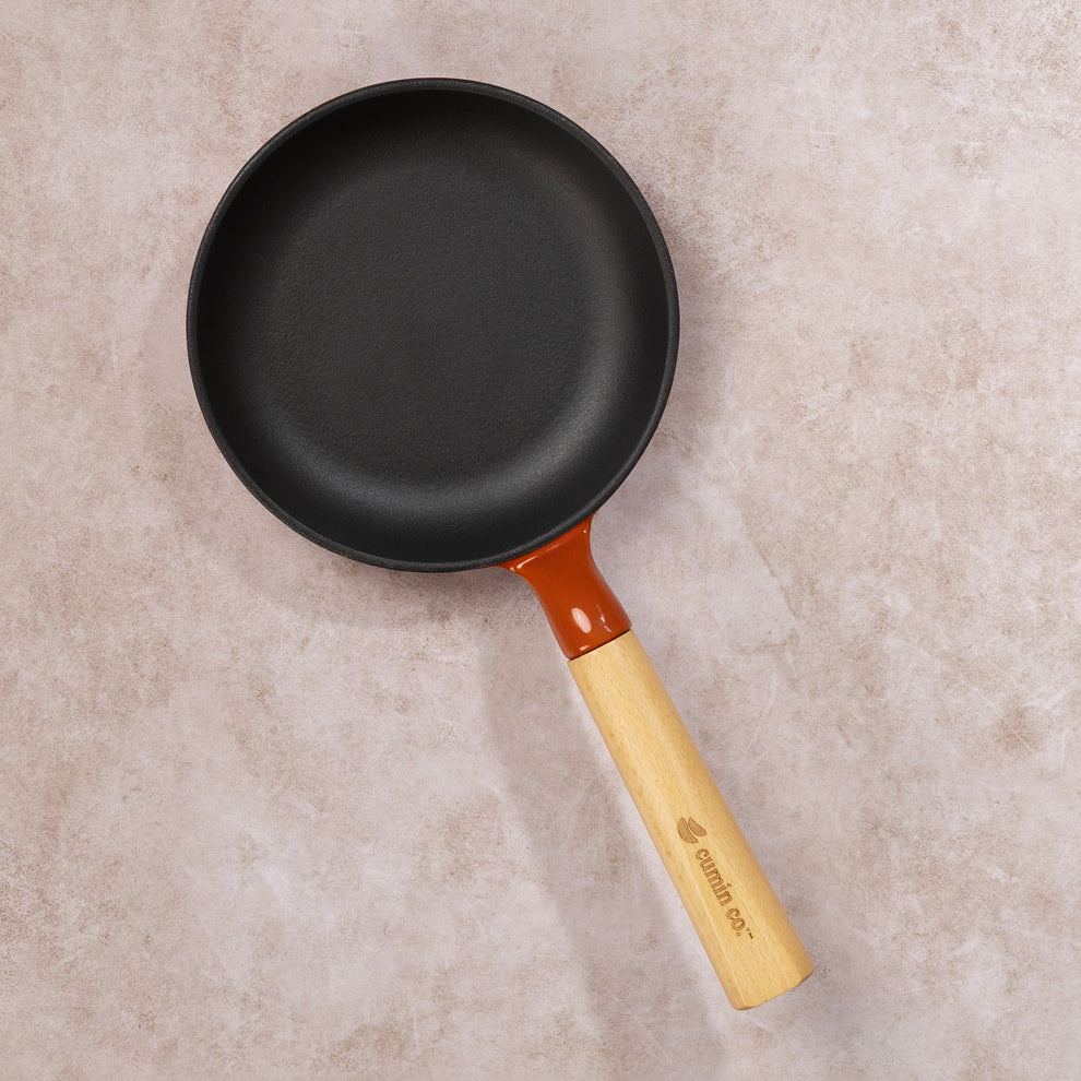 No. 6 Enamel Coated Cast Iron Pan
