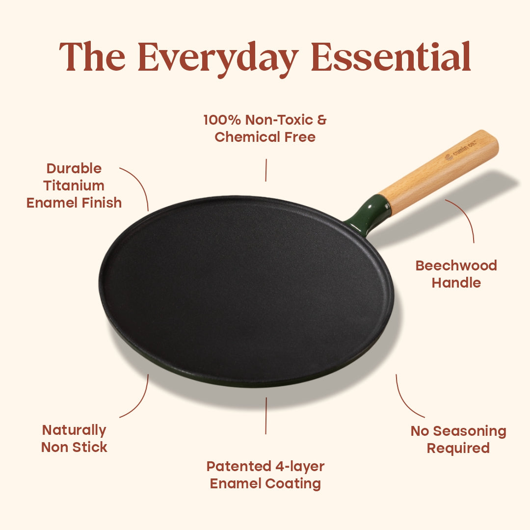 No. 10 Enamel Cast Iron Roti Tawa (26cm)