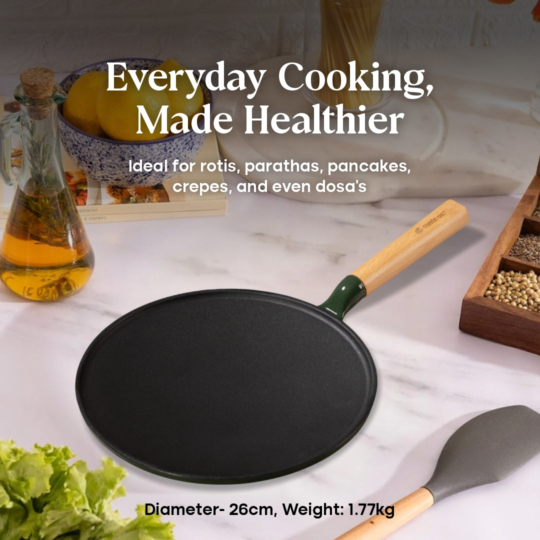 No. 10 Enamel Cast Iron Roti Tawa (26cm)