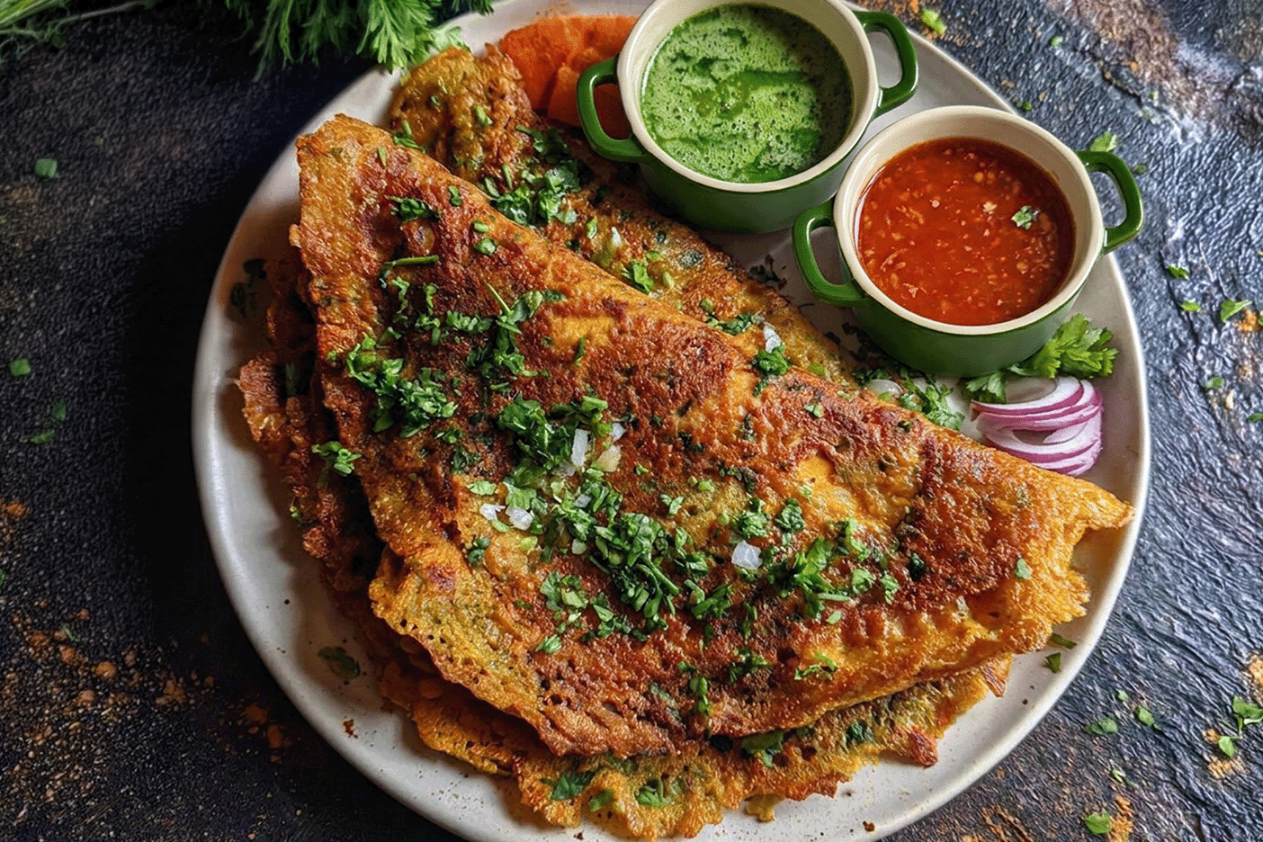 Crispy Masoor Dal Chilla