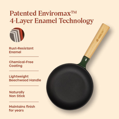 No. 6 Enamel Coated Cast Iron Pan
