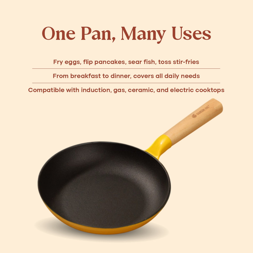 No. 8 Enamel Cast Iron Pan