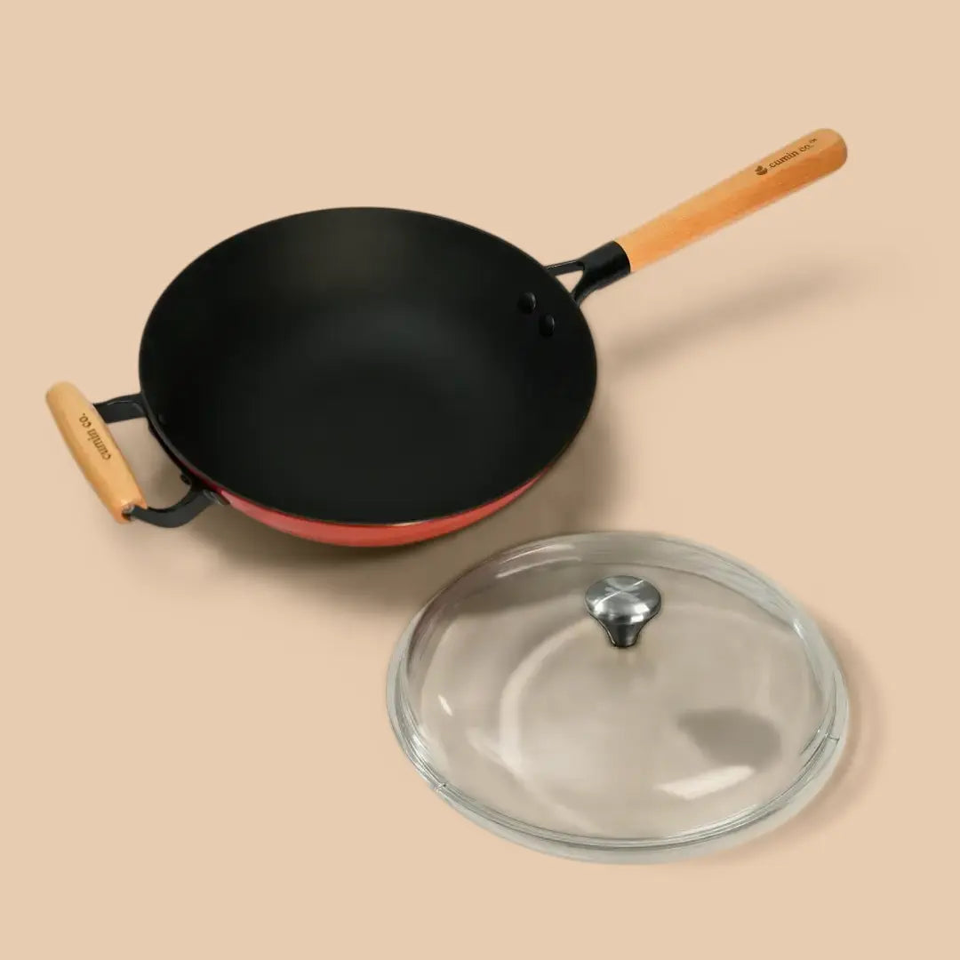 Kulhad (Rust) / Wok + Glass Lid