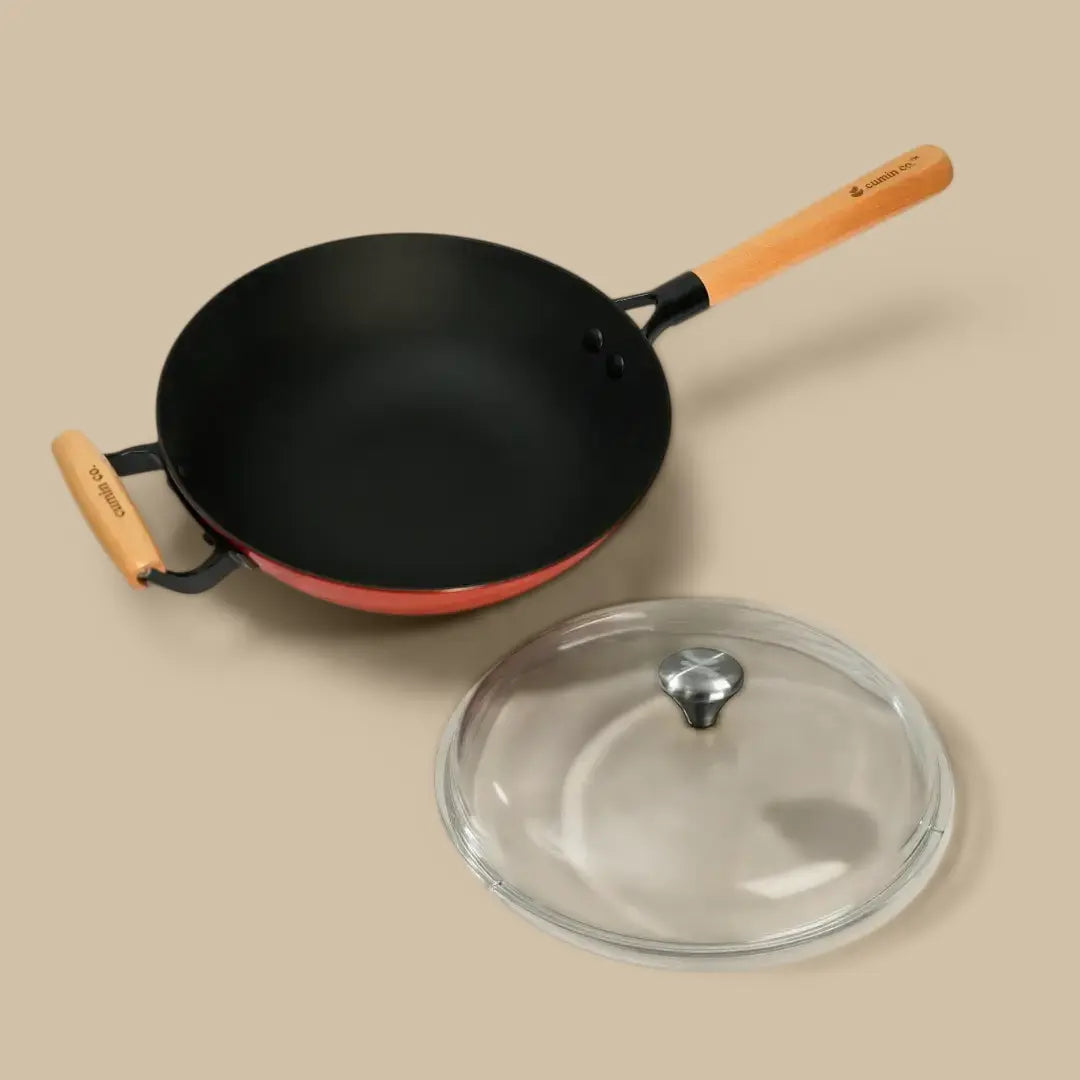 Kulhad (Rust) / Wok + Glass Lid