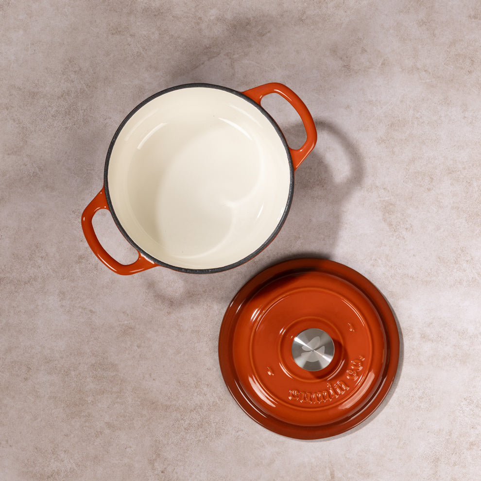 No. 6 Enamel Coated Dutch Oven