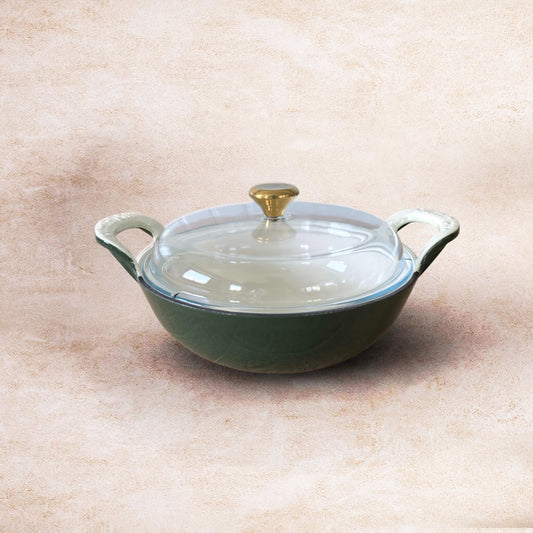 No. 10 Enamel Coated Cast Iron Kadai