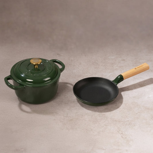 No. 6 Enamel Cast Iron Set