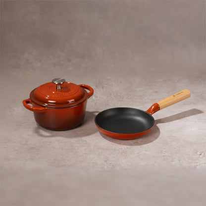 No. 6 Enamel Cast Iron Set