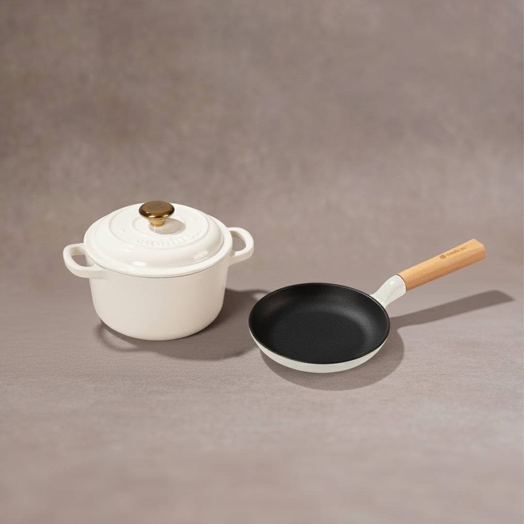 No. 6 Enamel Cast Iron Set
