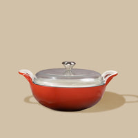 No. 10 Enamel Cast Iron Kadai (3L)