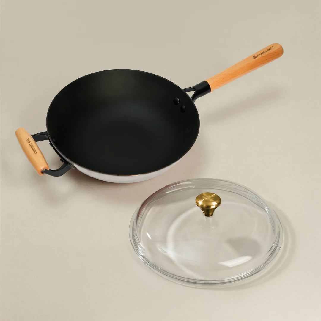 Malai (White) / Wok + Glass Lid